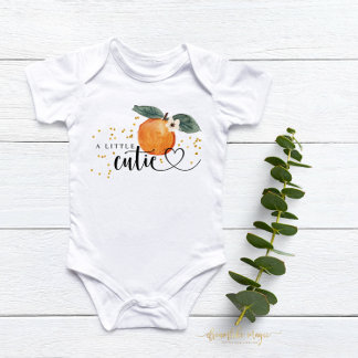 Kleine Süsse Citrus Mandarine Niedlich Fruit Baby Strampler