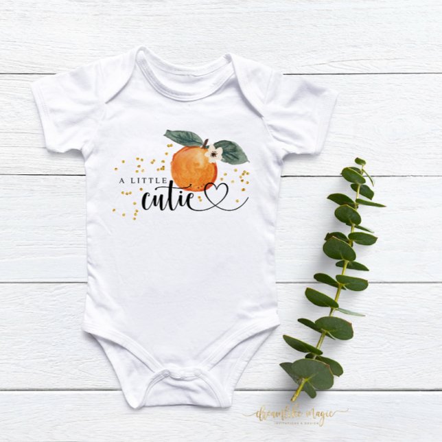 Kleine Süsse Citrus Mandarine Niedlich Fruit Baby Strampler (Von Creator hochgeladen)