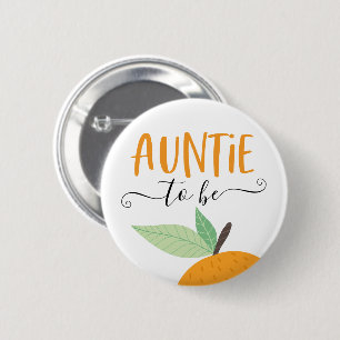Kleine Süße Citrus Orange Tante in spe Button