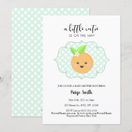 Kleine Süsse Clementine Babydusche Einladung