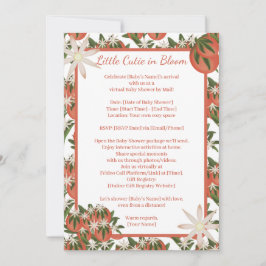 Kleine Süsse Clementine Babydusche nach Entfernung Einladung