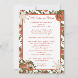 Kleine Süsse Clementine Babydusche nach Entfernung Einladung