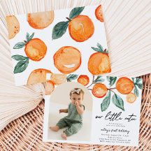 Kleine Süsse Clementine Foto Geburtstagseinladung