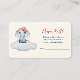Kleine Süsse Elephant Diaper Raffle Begleitkarte