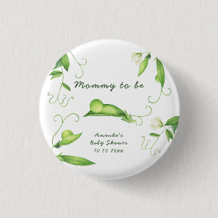 Kleine Süße Erbse Baby Shower - werdende Mutter Button