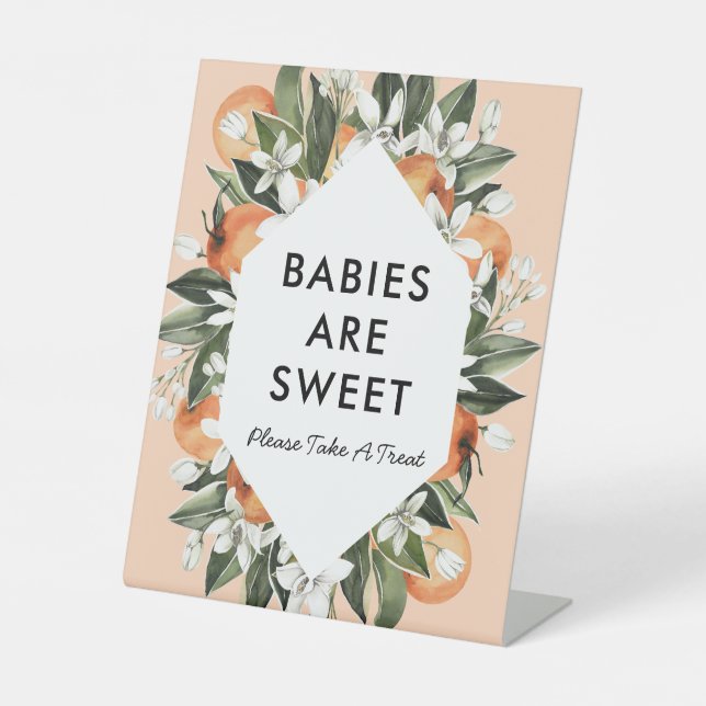 Kleine Süsse für Babys süßes Zeichen Sockelschild (Vorderseite)