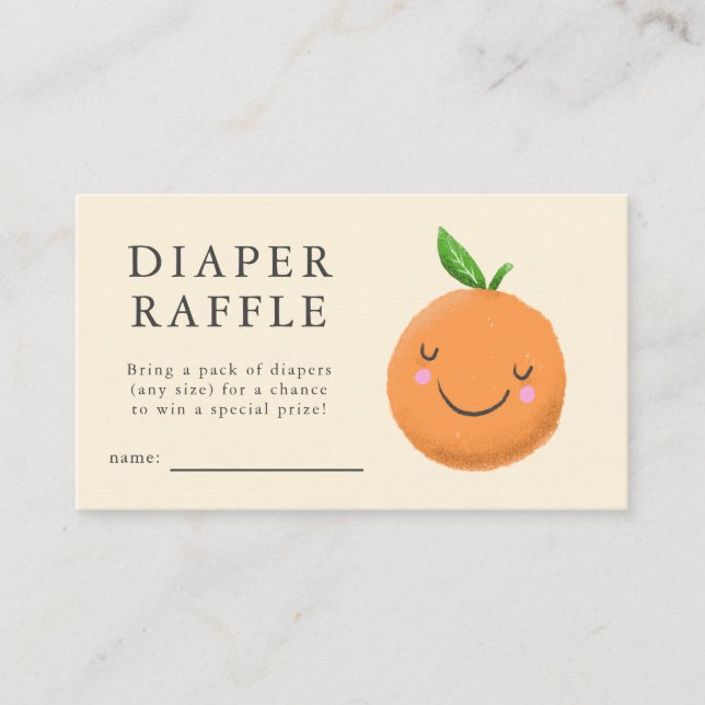 Kleine Süsse Gelbes Kinderdusche Windelwanne Raffl Begleitkarte (Vorderseite)
