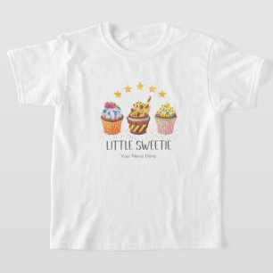 Kleine Süße Helle Farben Wasserfarbe Cupcakes T-Shirt