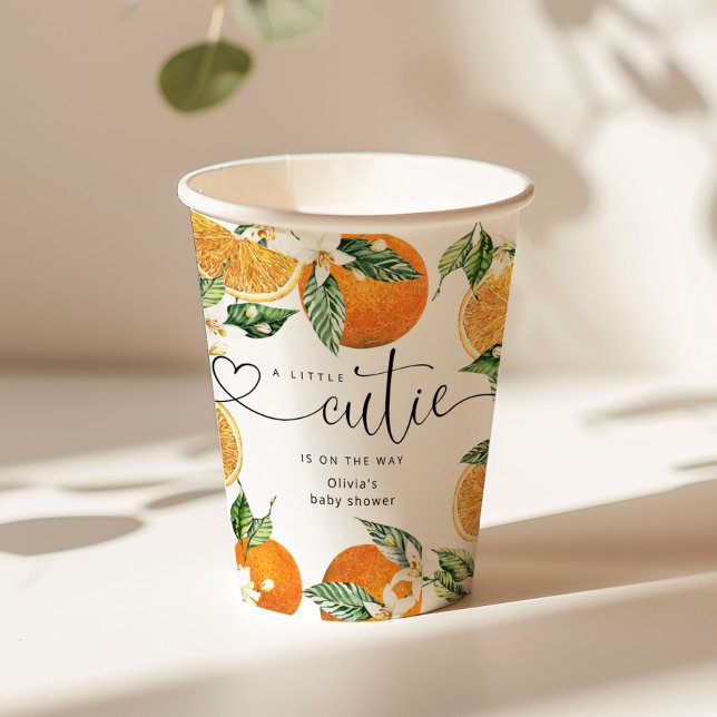 Kleine Süsse ist auf dem Weg Babydusche Pappbecher (Von Creator hochgeladen)