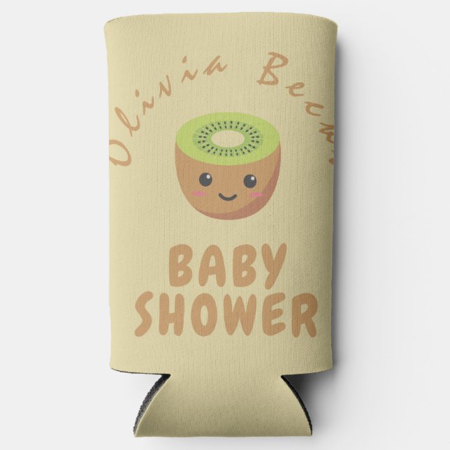 Kleine Süsse Kiwi Babydusche Selters Dosenkühler (Vorderseite)