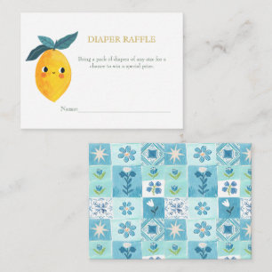 Kleine Süsse Lemon Citrus BabyDuwer Windelwanne Begleitkarte
