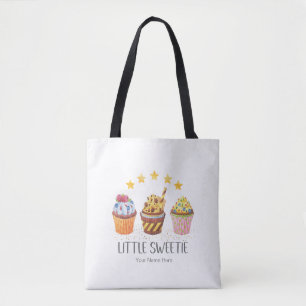 Kleine Süße Leuchtende Farben Wasserfarbe Cupcakes Tasche