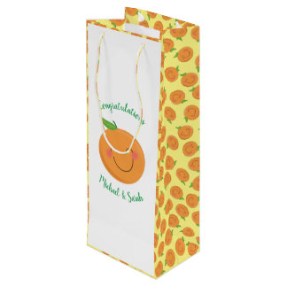 Kleine Süsse Mandarine Baby Duwer Gender Neutral Geschenktüte Für Weinflaschen