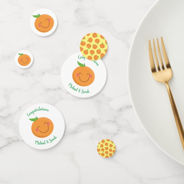 Kleine Süsse Mandarine Baby Duwer Gender Neutral Konfetti (Gruppe)