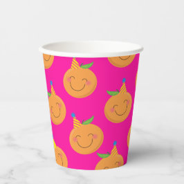 Kleine Süsse Mandarine Geburtstagsparty Paper Cups Pappbecher