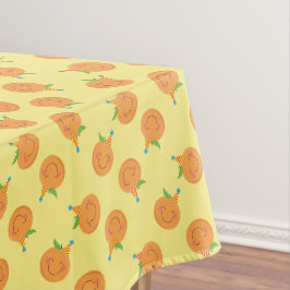Kleine Süsse Mandarine Geburtstagsparty Tischdecke