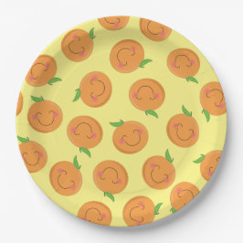 Kleine Süsse Mandarine Kinderdusche Pappteller