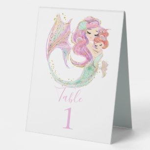 kleine süße Mermaid Tischaufsteller