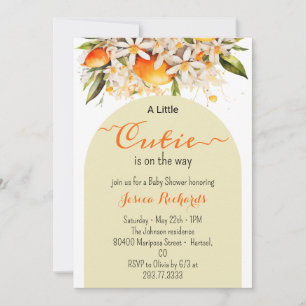 Kleine Süsse Orange Baby Duwer Citrus Mandarinen Einladung