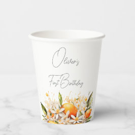 Kleine Süsse Orange Baby Duwer Citrus Pappbecher