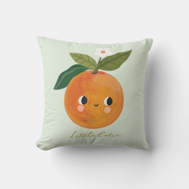 Kleine Süsse Orange Baby Kissen (Vorderseite)
