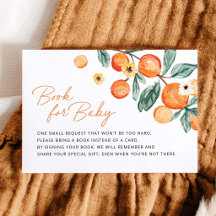 Kleine Süße Orange Baby Shower Bücher für Baby