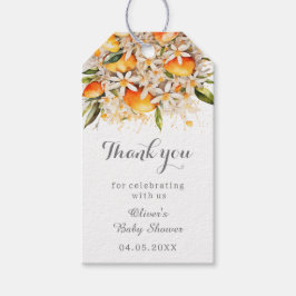 Kleine Süsse Orange Baby Shower Citrus Vielen Dank Geschenkanhänger