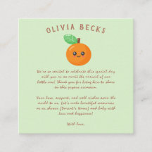 Kleine Süsse Orange Babydusche