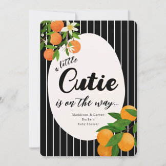 Kleine Süsse Orange Babydusche - Bio Markt Einladung