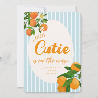 Kleine Süsse Orange Babydusche - Bio Markt Einladung