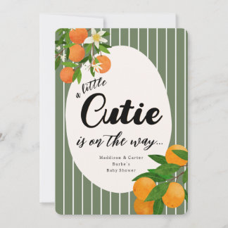 Kleine Süsse Orange Babydusche - Bio Markt Einladung