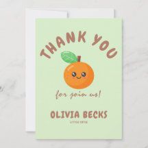Kleine Süsse Orange Babydusche