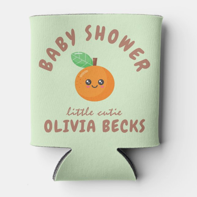 Kleine Süsse Orange Babydusche Dosenkühler (Vorderseite)