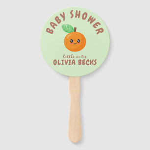 Kleine Süsse Orange Babydusche Fächer