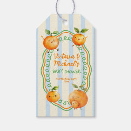 Kleine Süsse Orange Babydusche Geschenkanhänger