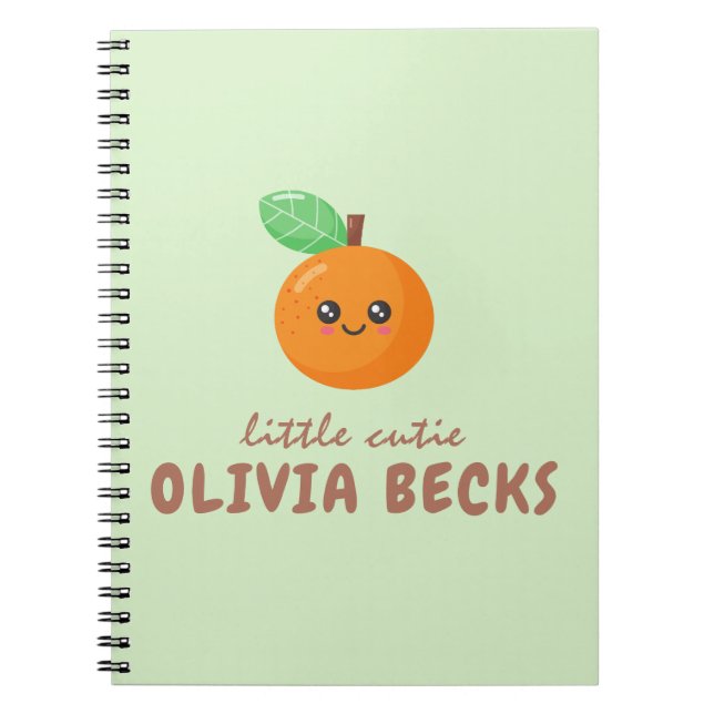 Kleine Süsse Orange Babydusche Notizblock (Vorderseite)