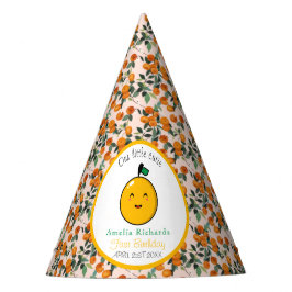 Kleine Süsse Orange Citrus 1. Geburtstag Partyhütchen