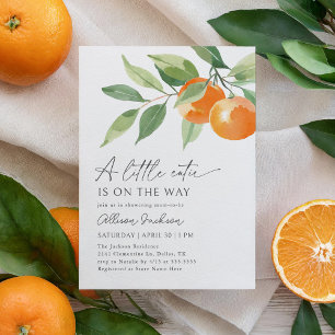 Kleine Süsse Orange Citrus Baby Dusche Einladung