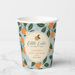 Kleine Süsse Orange Citrus Baby Dusche Pappbecher