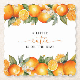 Kleine Süsse Orange Citrus Baby Dusche Untersetzer