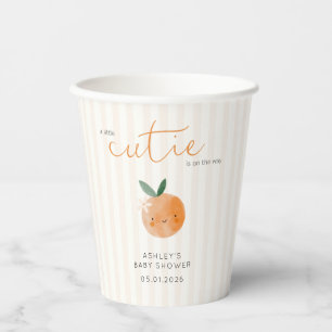 Kleine Süße Orange Citrus-Baby-Party Pappbecher
