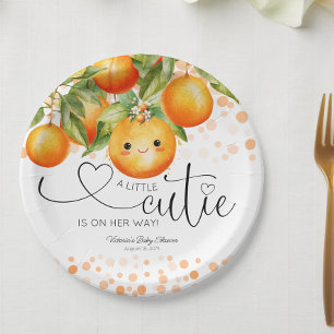Kleine Süße Orange Citrus-Baby-Party Pappteller