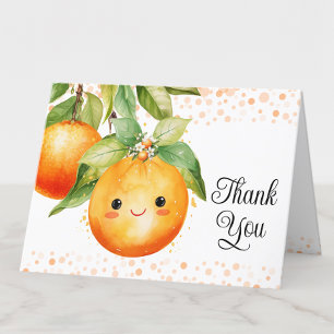 Kleine Süße Orange Citrus Dankeskarte