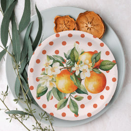 Kleine Süsse Orange Clementine Baby Dusche Gefalle Pappteller