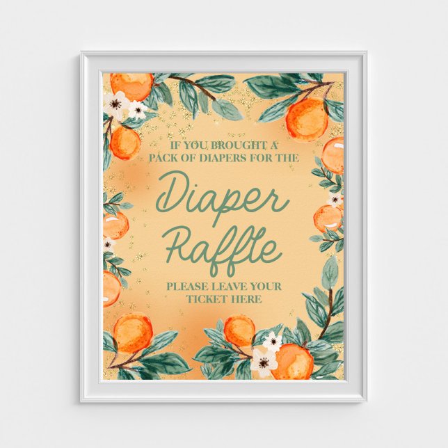 Kleine Süsse Orange Diaper Raffle Poster (Von Creator hochgeladen)