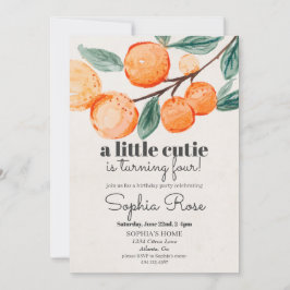 Kleine Süsse Orange Geburtstag einladen