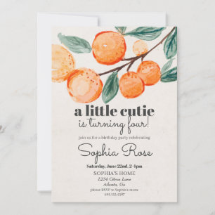 Kleine Süsse Orange Geburtstag einladen