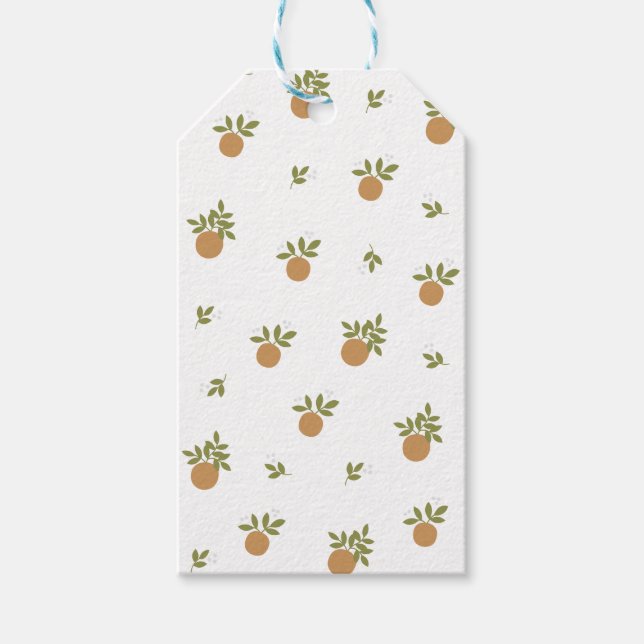 Kleine Süsse Orange Gefallen/Vielen Dank, dass Sie Geschenkanhänger (Vorderseite)