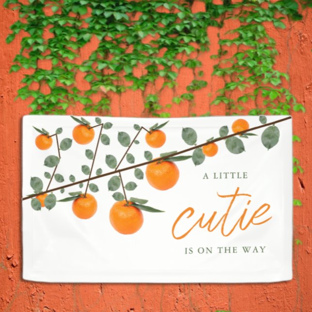 Kleine Süsse Orange Gender Neutral Baby Dusche Banner (Von Creator hochgeladen)