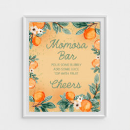 Kleine Süsse Orange Momosa Bar Poster